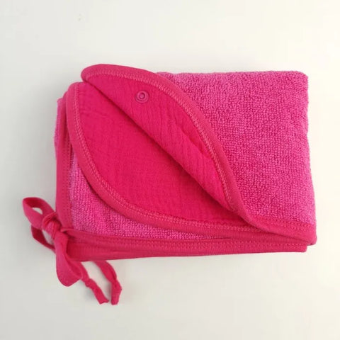 Smart Towel 2 in 1 - Cotton + Mirofiber - Pink-Accessory-ellënoire body, bath fragrance & curly hair