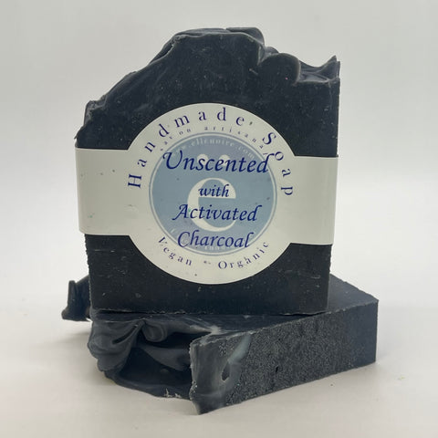 ellënoire Handmade Soap with Activated Charcoal - Unscented-Bar Soap-ellënoire body, bath fragrance & curly hair