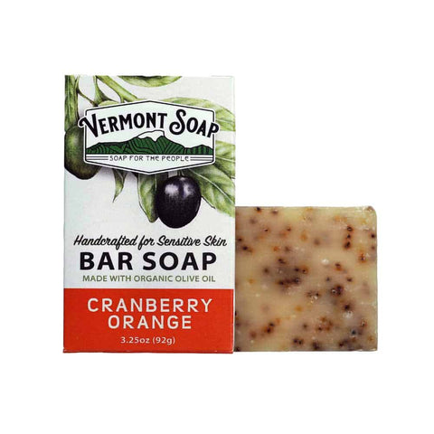 Vermont Soap Organic Soap Bar- Cranberry Orange-Soap-ellënoire body, bath fragrance & curly hair