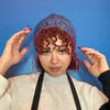 Frizz - Proof Pure New Wool Blue "messy bun" Hat-Accessory-ellënoire body, bath fragrance & curly hair