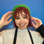 Frizz - Proof Mohair - Silk - Merino Green Wool Hat-ellënoire body, bath fragrance & curly hair