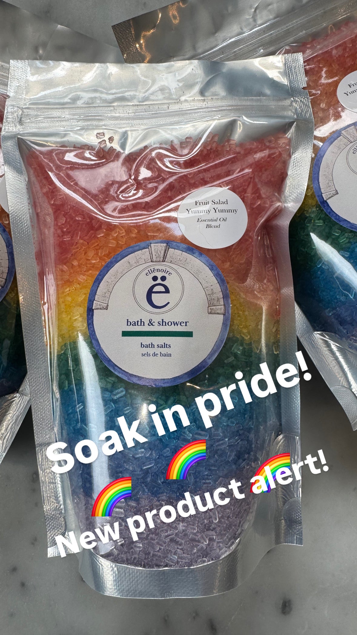 ellënoire Bath Salt - Pride Rainbow/ Fruit Salad!-Bath Salts-ellënoire body, bath fragrance & curly hair