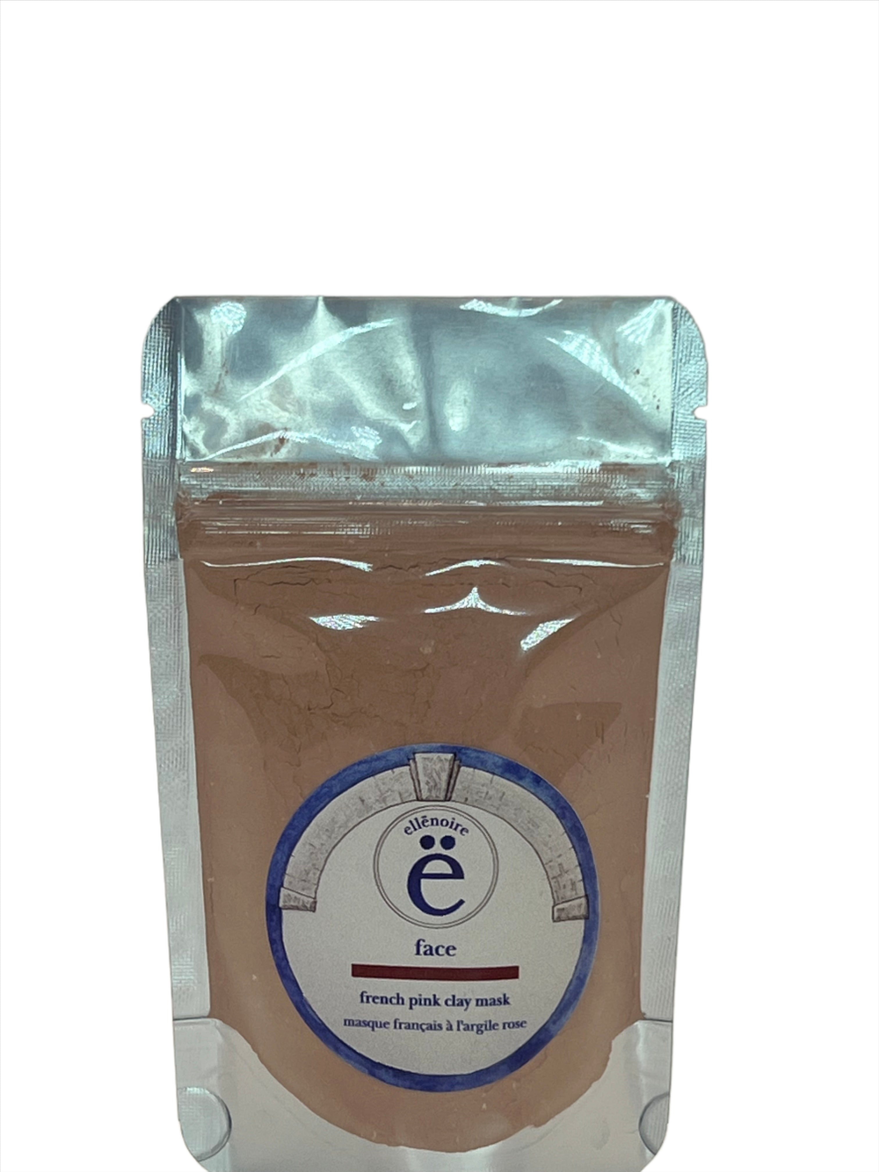 French Pink Clay Mask-Face Mask-ellënoire body, bath fragrance & curly hair