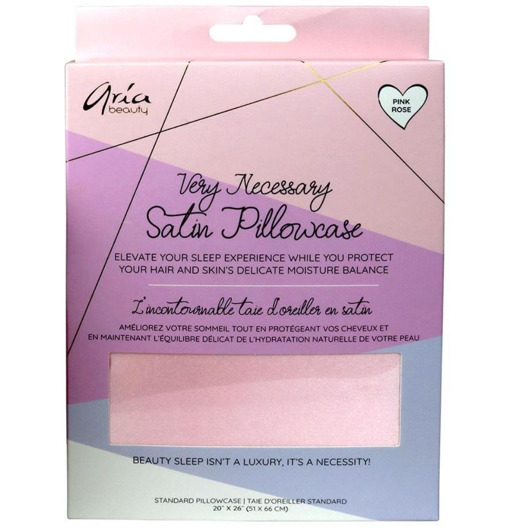 Aría Beauty Very Necessary Satin Pillowcase Pink-Hair Care-ellënoire body, bath fragrance & curly hair