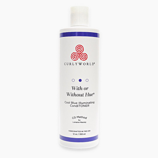 CurlyWorld With or Without Hue Cool Blue Conditioner for Blonde & Silver Hair