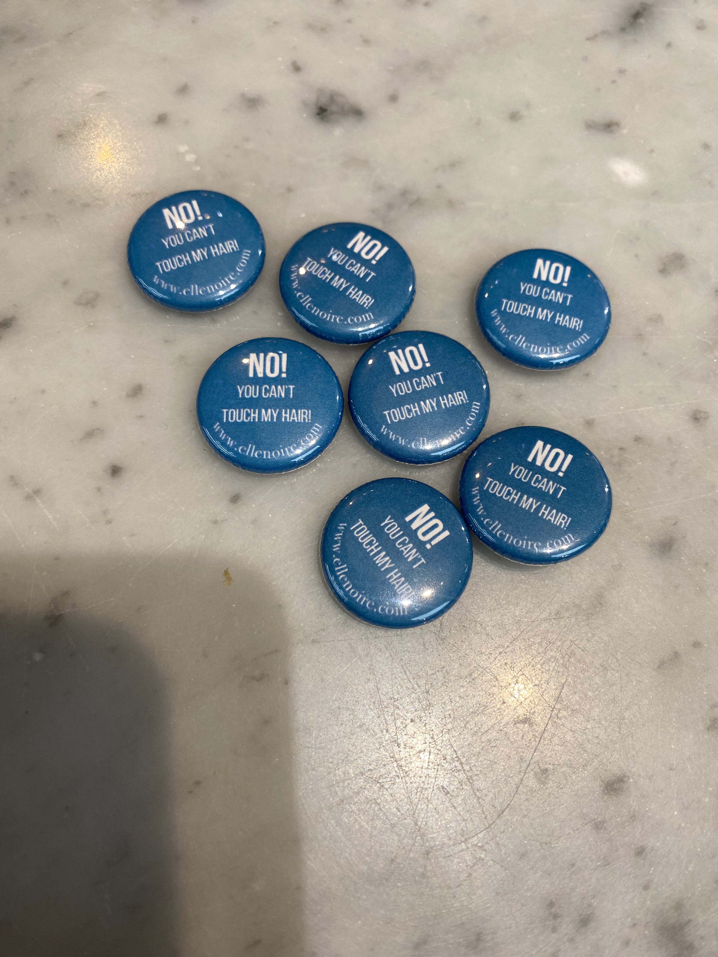 No! You can't touch my hair... mini buttons-Accessory-ellënoire body, bath fragrance & curly hair