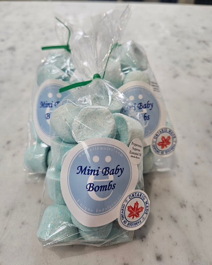 Mini Baby Bombs - Peppermint-Bath Bombs-ellënoire body, bath fragrance & curly hair
