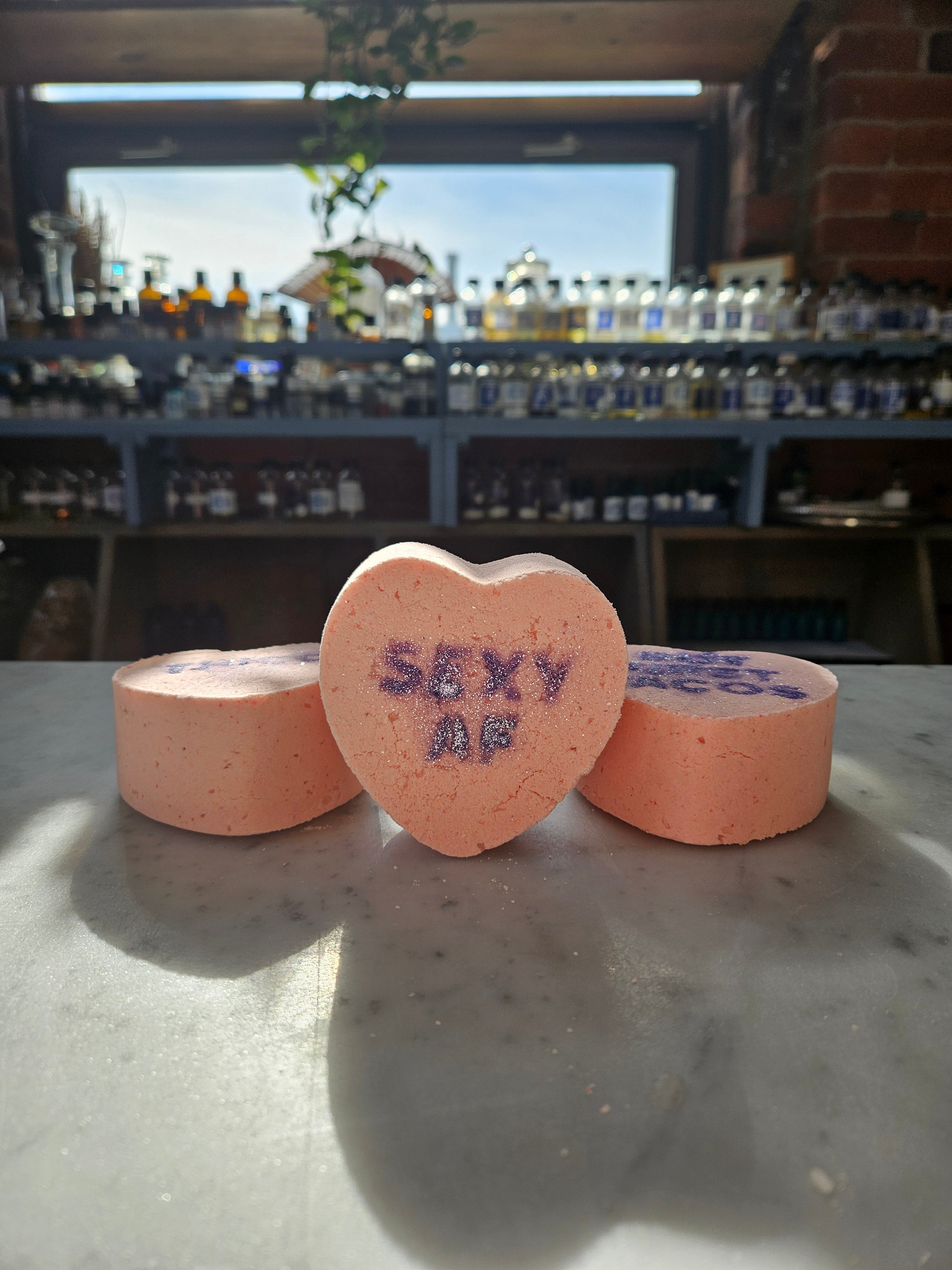 Giant Valentine's Heart Bath Bomb - Le Pep! essential oil blend-Bath Bombs-ellënoire body, bath fragrance & curly hair