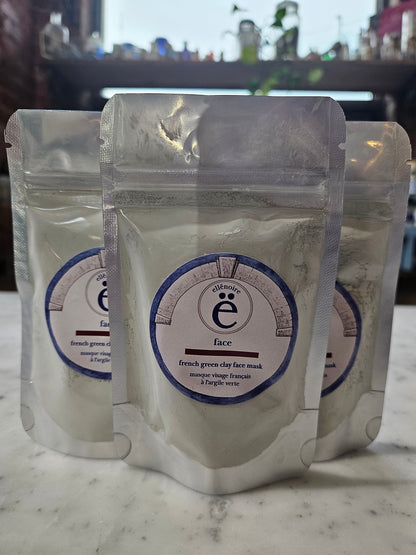 French Green Clay Mask-Face Mask-ellënoire body, bath fragrance & curly hair