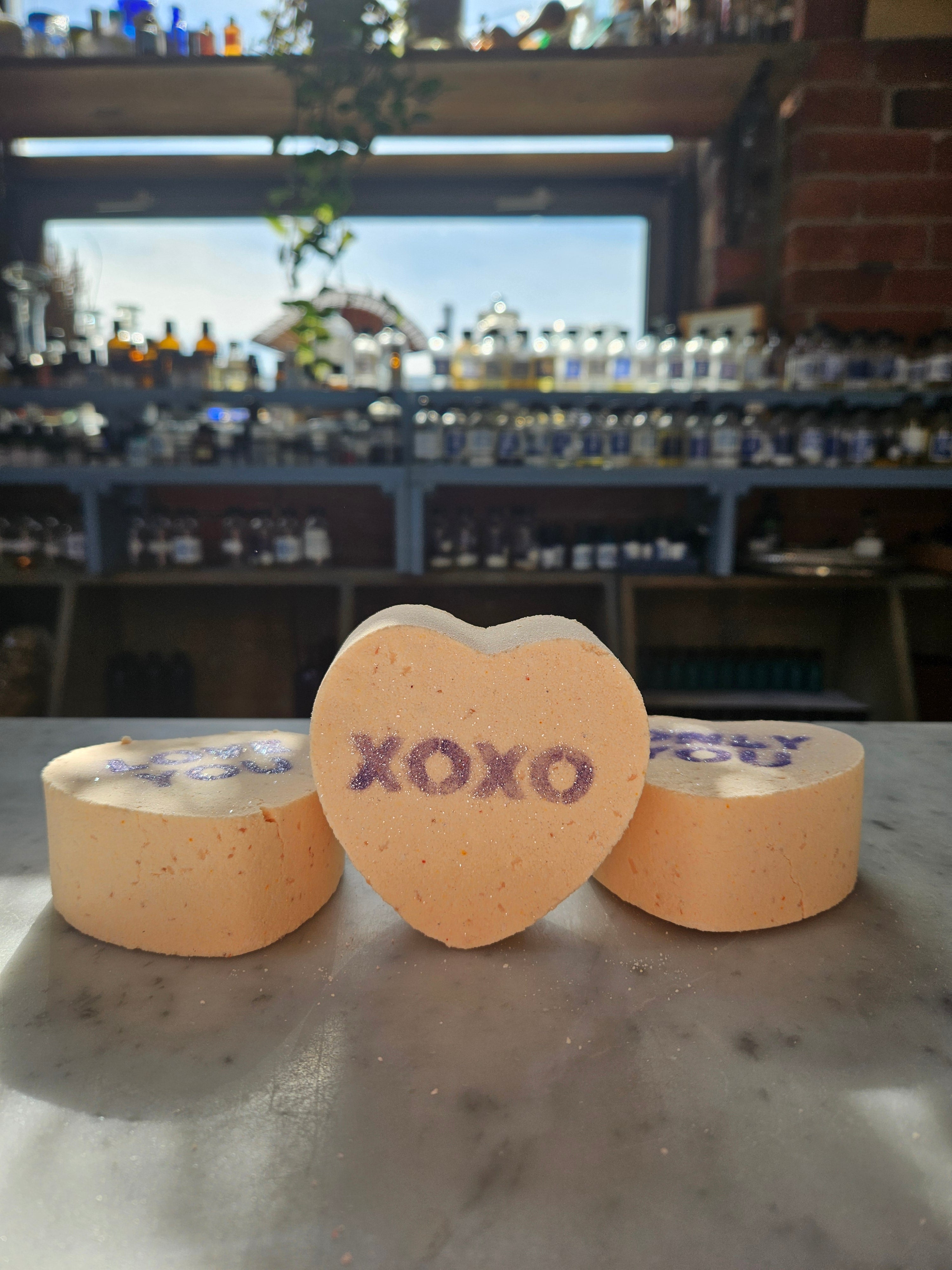 Giant Valentine's Heart Bath Bomb - Wake Up, Angel! essential oil blend-Bath Bombs-ellënoire body, bath fragrance & curly hair