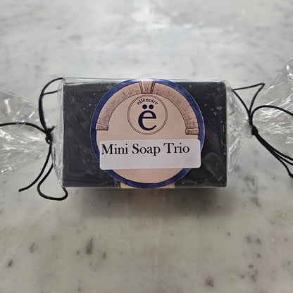 Handmade Mini Soap Trio-Bar Soap-ellënoire body, bath fragrance & curly hair