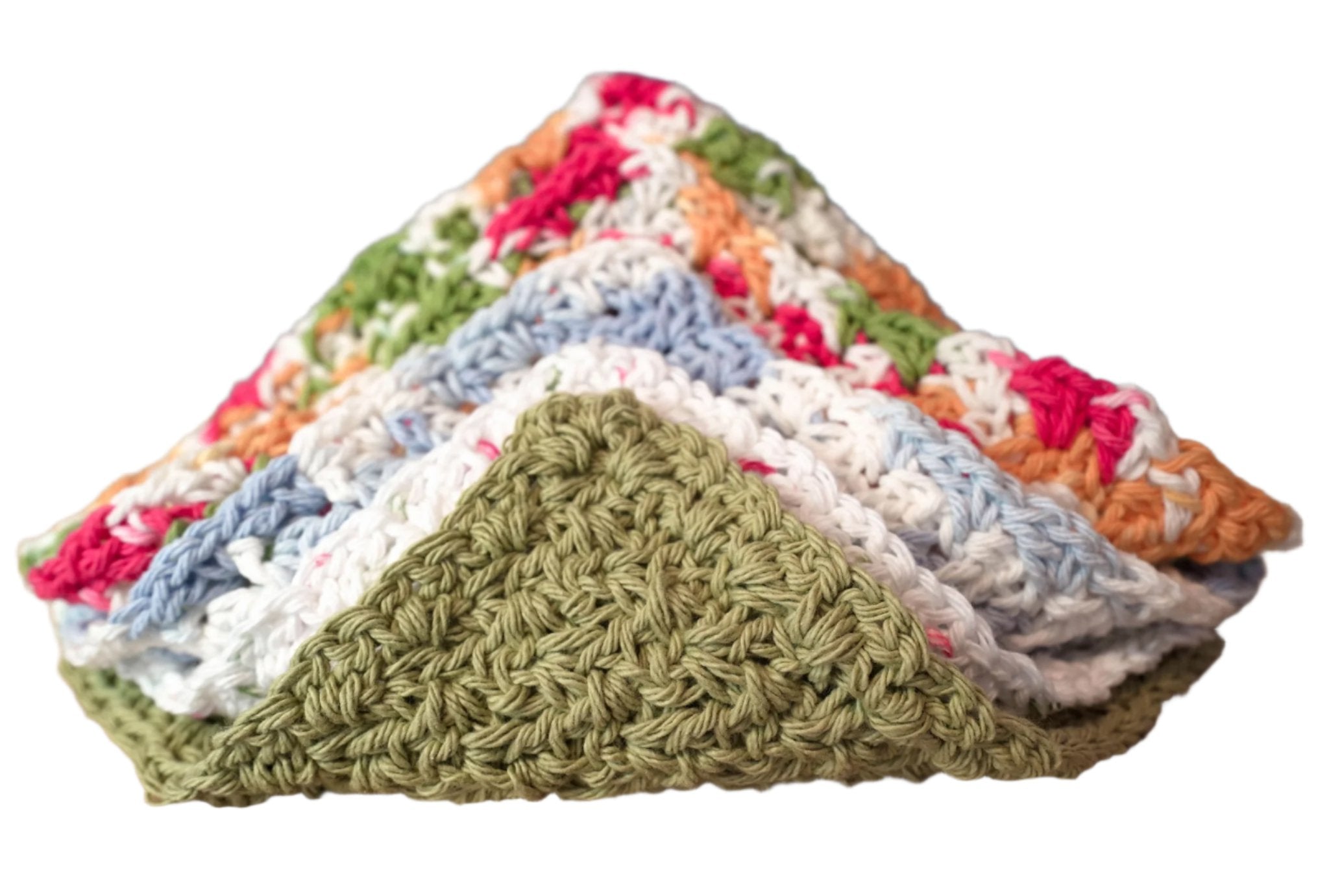 Handmade Cotton Washcloth-Bath Accessory-ellënoire body, bath fragrance & curly hair