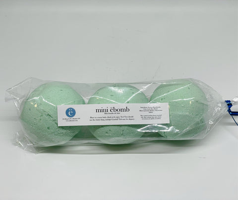 ellenoire mini "ëbomb" Bath Bombs (3 pack) - Peppermint-Bath Products-ellënoire body, bath fragrance & curly hair